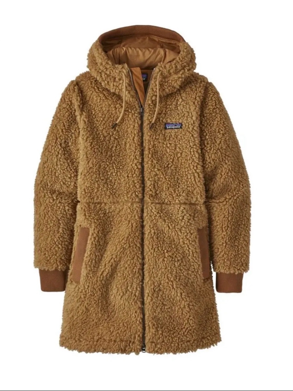 patagonia dusty mesa fleece parka brown small
